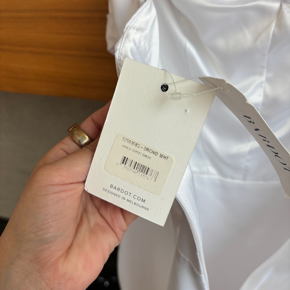 NWT Bardot Jamila Corset Dress in White, Size 6 - Picture 16 of 16